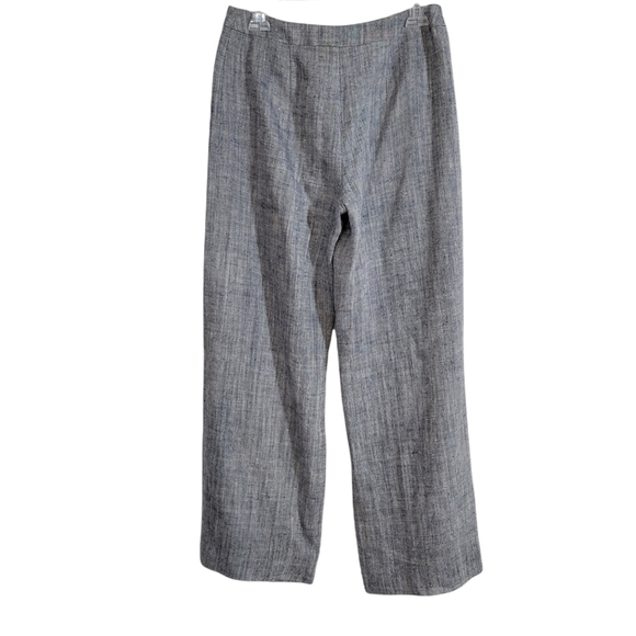 MaxMara Blue Washed Linen Wide Leg Pants - Picture 3 of 6